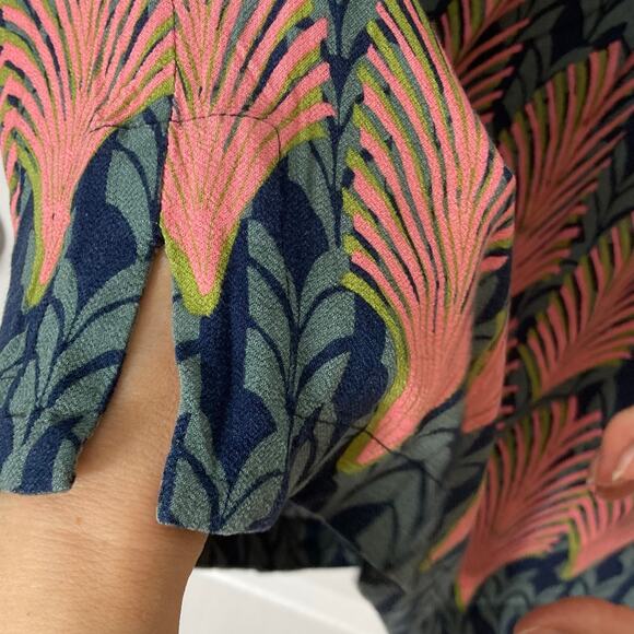 New WHITE STUFF Dress UK14/US10 Tunic Collarless Sleeveless Button Neck Bohemian - Picture 5 of 13